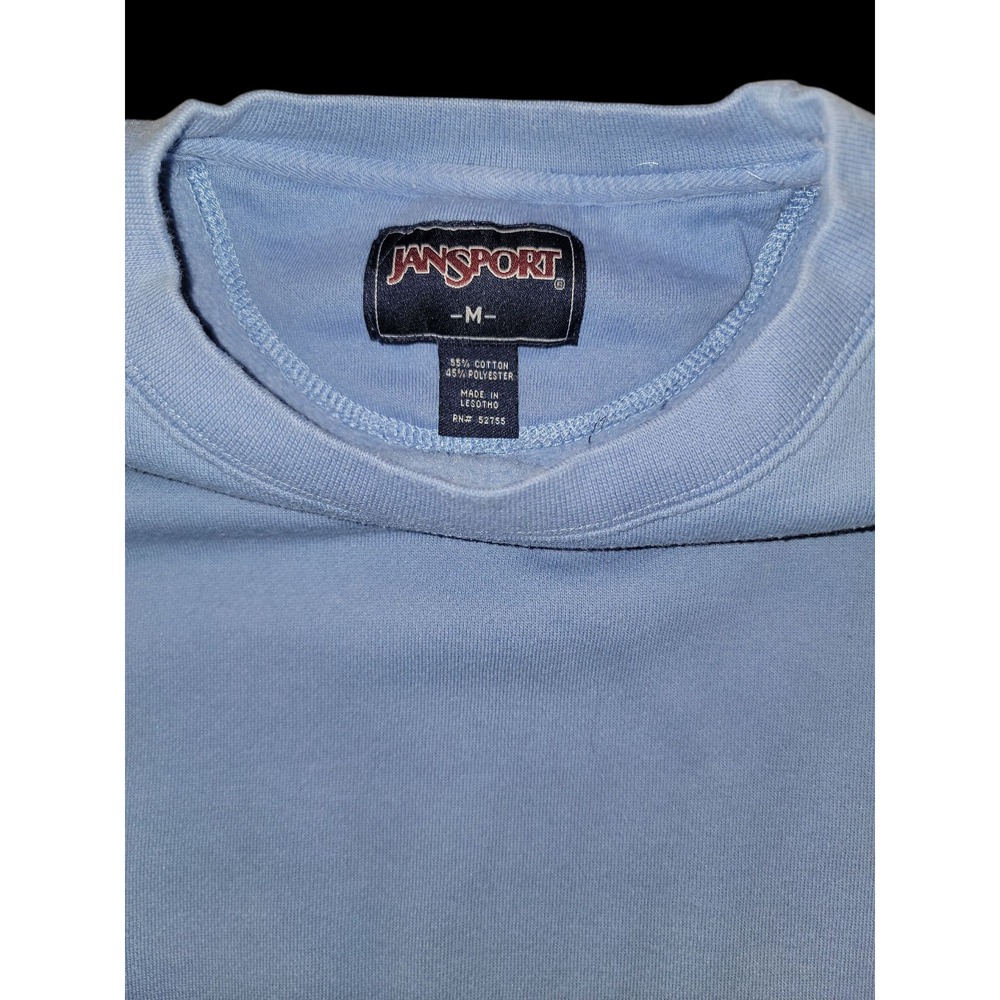 Vintage Jansport Sweatshirt Size Medium Light Blue Sleeve Hit 90s Y2K Classic
